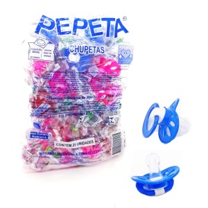 CHUPETA REDONDA SILICONE C/25  (Campanha Ajudar é Amar - Doação)