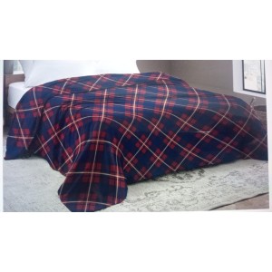 MANTA CASAL MICROFIBRA ESTAMPADO XADREZ SORTIDA - (Campanha Ajudar é Amar - Doação)