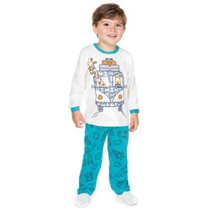 PIJAMA BB MASCULINO MANGA LONGA C/ESTAMPA MEIA MALHA