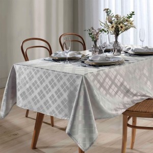 TOALHA MESA RETANGULAR JACQUARD REQUINTE II- 6 LUGARES
