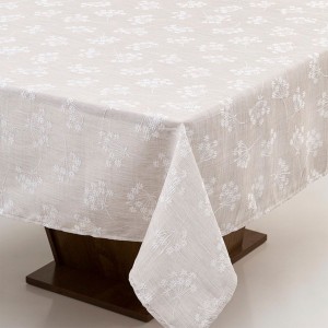 TOALHA MESA RETANGULAR BORDADO POLI - BAMBU - 1,80 X 2,20