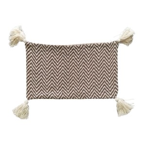 CAPA ALMOFADA BAGUETE POMPOM TERRA