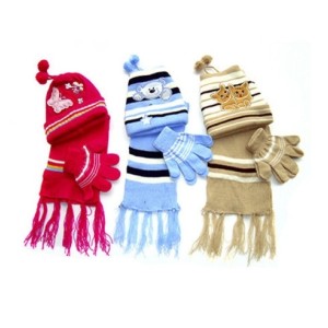 TOUCA C/CACHECOL E LUVA INFANTIL MZ050A/MZ0505LU