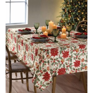 TOALHA MESA RETANGULAR 8 LUGARES CELEBRA NATAL (130G/M²)