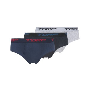 CUECA SLIP JUVENIL C/ 3 PC -  COM ELASTICO