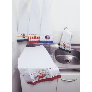 PANO DE PRATO ALVEJADO PINTADO VITORIA NATAL