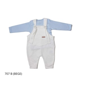 CONJUNTO JARDINEIRO + BODY ML MASCULINO ESTAMPADO 