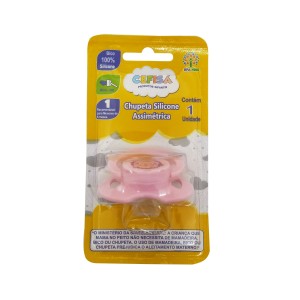 CHUPETA SILICONE ASSIMÉTRICA NR1 - (campanha ajudar é amar)