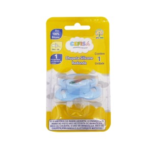 CHUPETA SILICONE REDONDA NR1 - (campanha ajudar é amar)