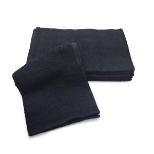 TOALHA SALÃO DE BELEZA PRETA LISA