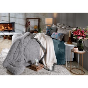 EDREDOM QUEEN PLUSH LISO PELES HEDRONS